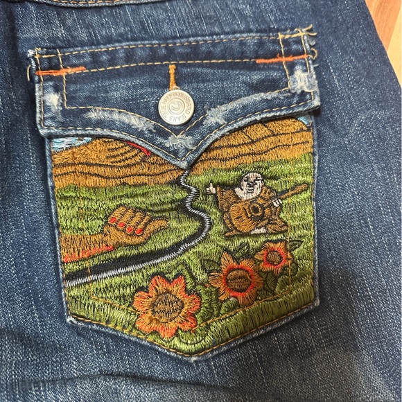 True Religion JOEY Dark Blue Flare Jeans-limited edition - Picture 6 of 9